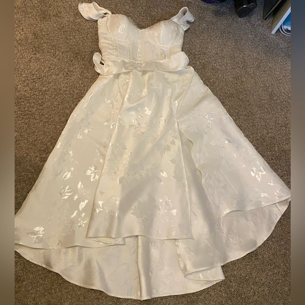 V. Chapman Vera Corset Top Dress in Baroque White *altered